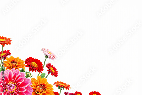 Floral watercolor border frame for creating greeting, wedding and invitations card isolated on white background
