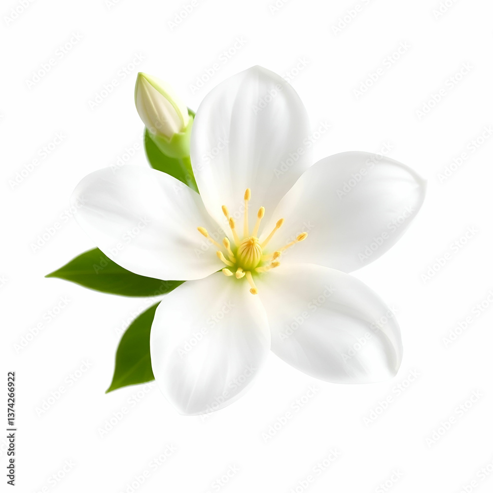 Whit jasmine isolated on transparent background Whit jasmine isolated on transparent background