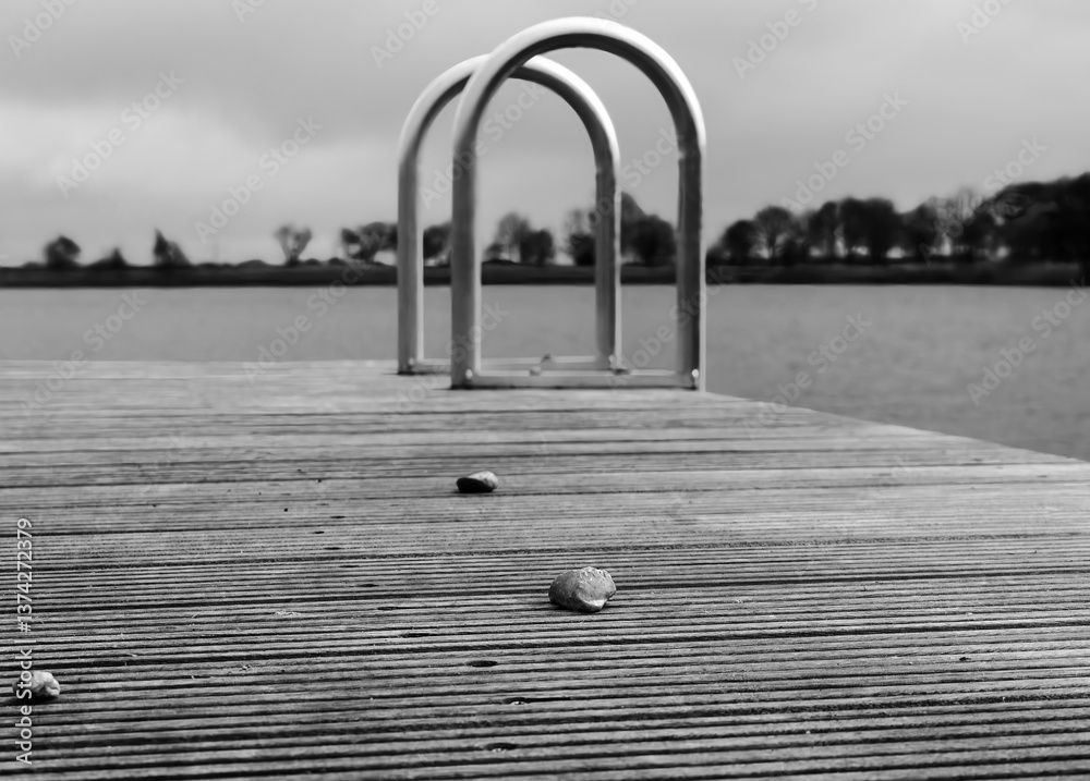 the wooden jetty for bathing pleasure