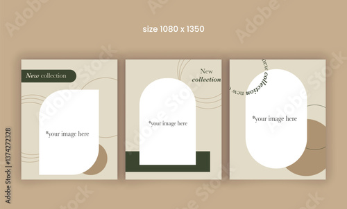 Minimalist Fashion Social Media Templates – Elegant Beige Aesthetic Design for Branding & Marketing