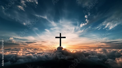 the sunset and the cross