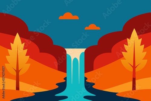 autumn landscape with trees