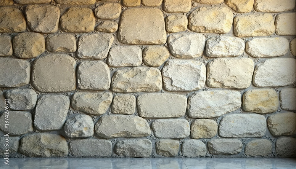 Obraz premium Subtle stone wall, rough surface, aged appearance , rock, architecture