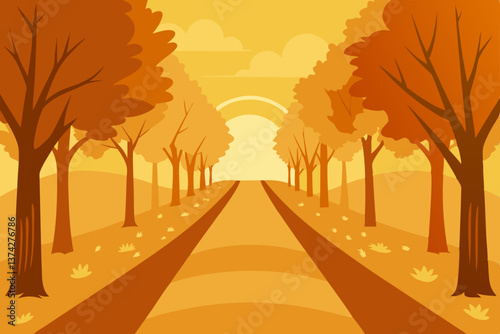 road in autumn