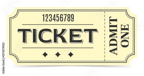 Admit one, retro ticket