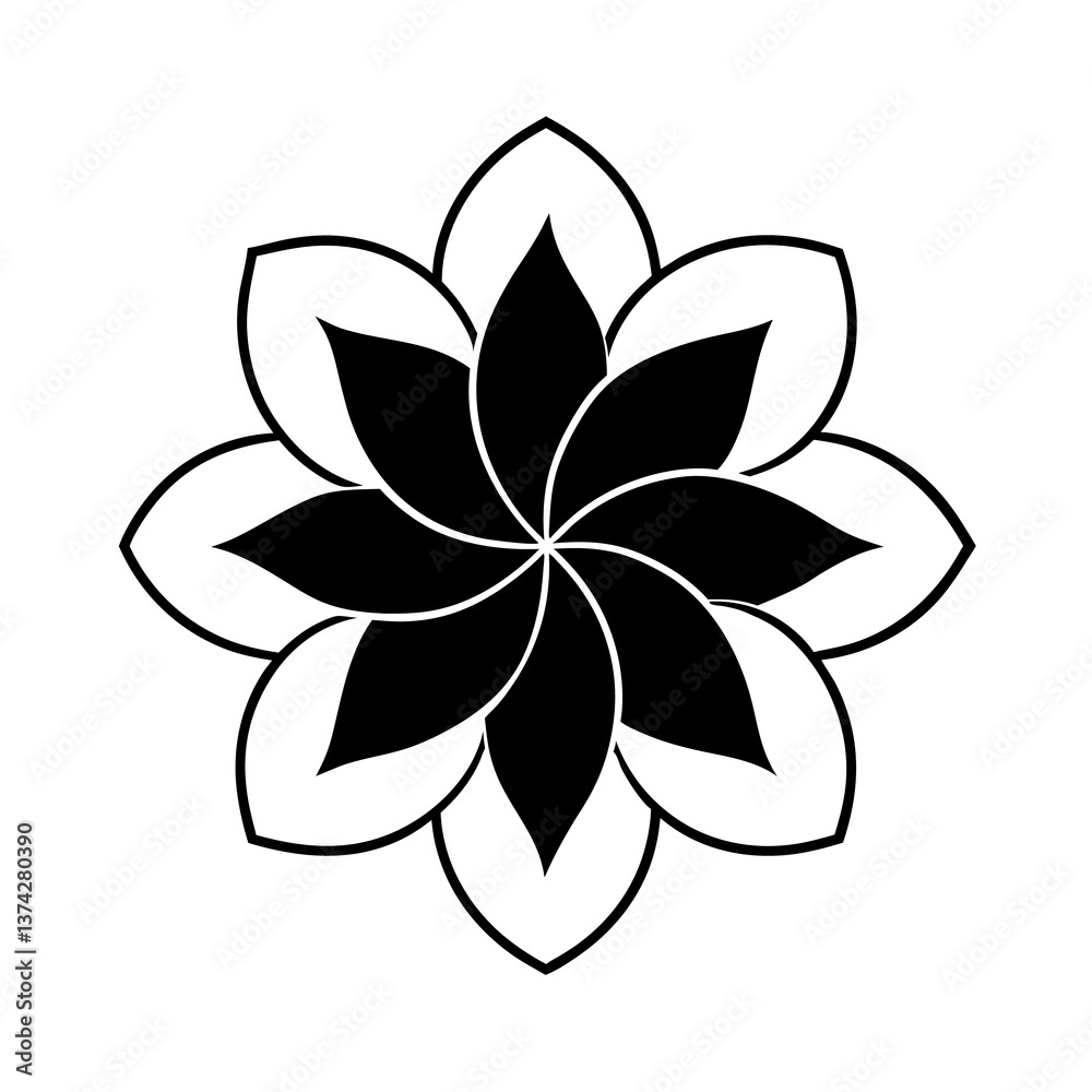 Fototapeta premium vector illustration of a flower
