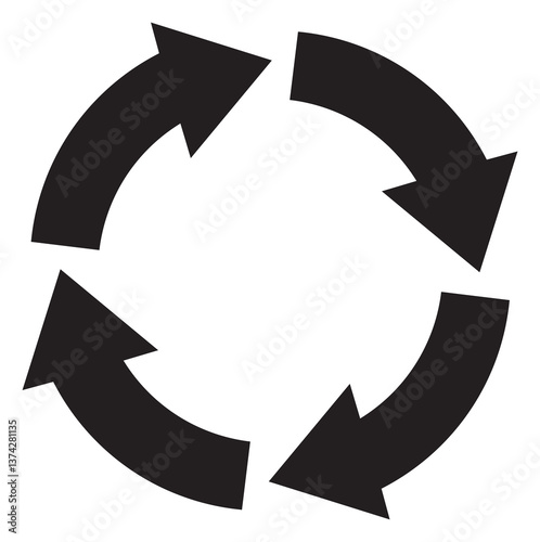 recycle symbol isolated on white