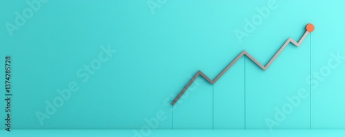 Business growth analysis office setting infographic digital environment eye-level view financial progress