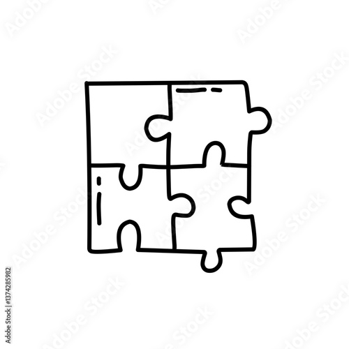 hand drawn puzzle lines