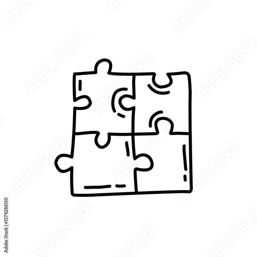 hand drawn puzzle lines