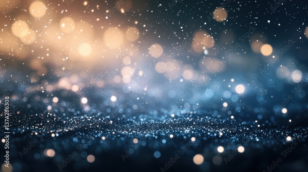 Fototapeta premium Star bokeh night sky. Generative AI