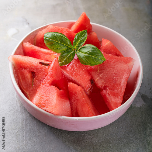 Watermelon basil refresher