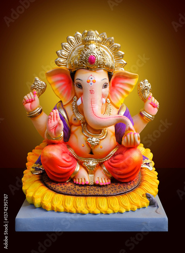 Lord ganesha , Hindu lord ganesha with beautiful Divine background, Ganpati, Ganpati festival, Ganesh Chaturthi