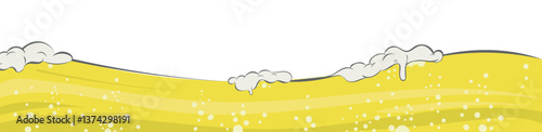 Beer bubbles wave background