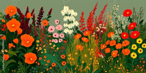 A vibrant tapestry of wildf...