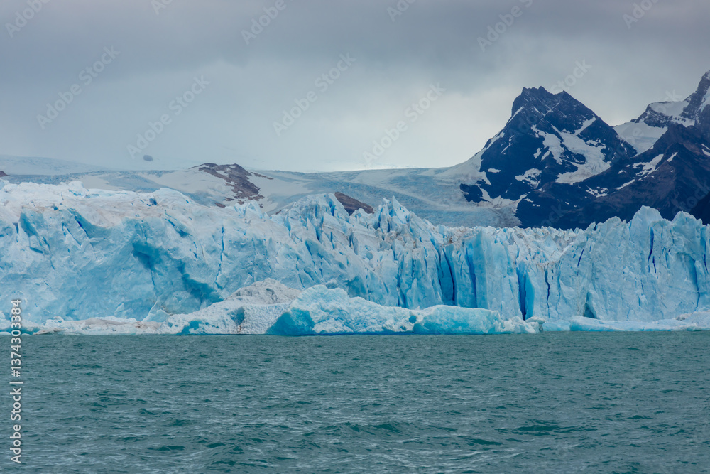 custom made wallpaper toronto digitalPerito Moreno glacier in Patagonia. Blue icebergs floating in the water at the bottom of huge ice walls of patagonian mountain glacier in Argentina. Most remarkable tourist sight in South America