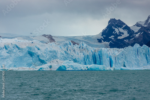 Wallpaper Mural Perito Moreno glacier in Patagonia. Blue icebergs floating in the water at the bottom of huge ice walls of patagonian mountain glacier in Argentina. Most remarkable tourist sight in South America Torontodigital.ca