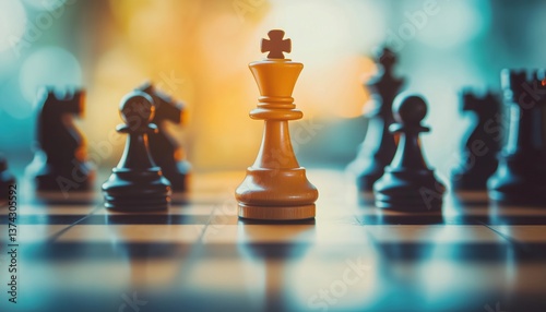 Wallpaper Mural Celebrating International Chess Day With A Template Featuring Chess Pieces On The Board. A Tribute To The Age-Old Game. Torontodigital.ca