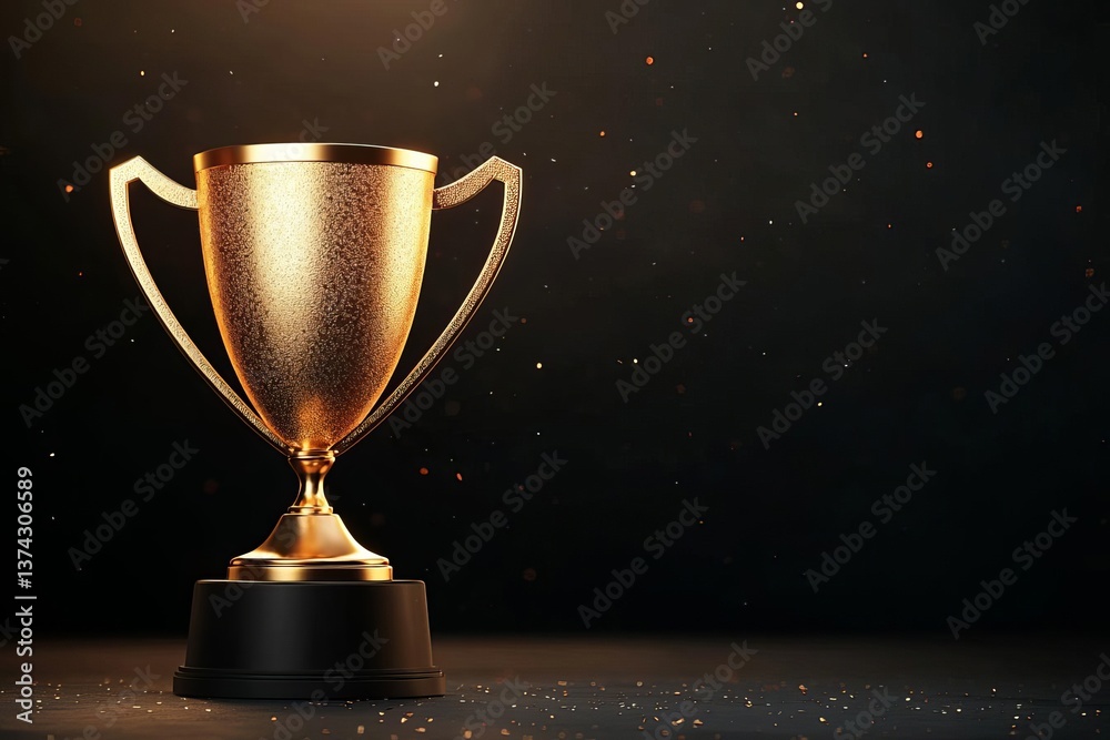 Gold trophy best champion award on success prize winner 3d background with golden reward victory competition cup or leadership achievement goal object and first place celebration c Gold trophy best champion award on success prize winner 3d background with golden reward victory competition cup or leadership achievement goal object and first place celebration c