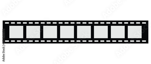 film strip isolated icon, camera and cinema strip border  icon on white background.