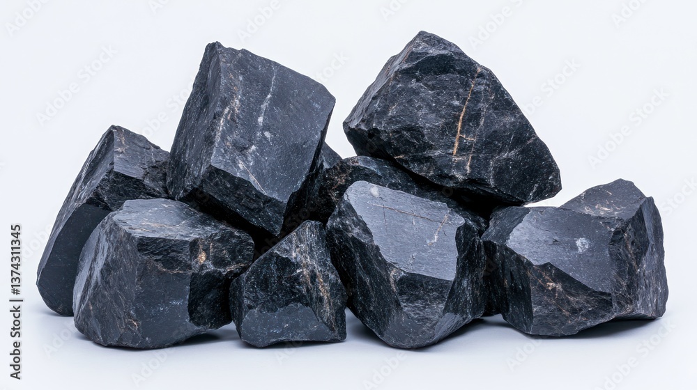 Black Volcanic Rocks Pile: A Study in Dark Textures Black Volcanic Rocks Pile: A Study in Dark Textures