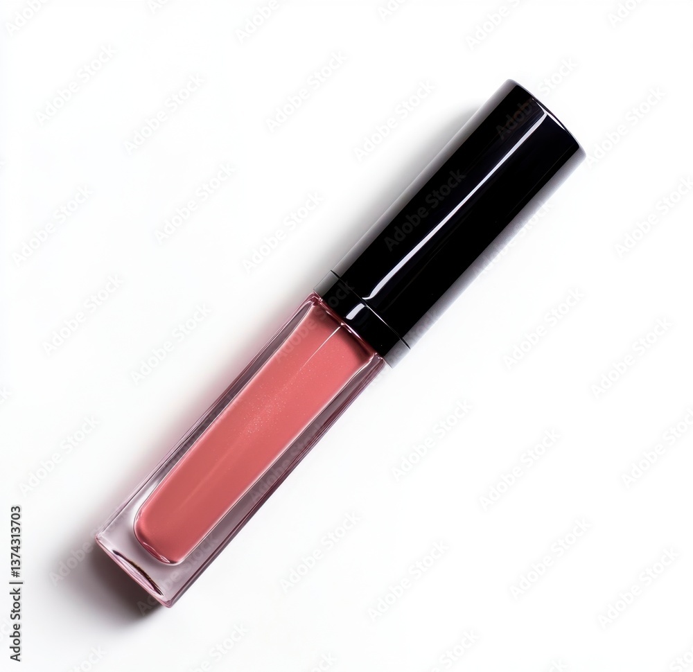 Lip Gloss Still Life Featuring Nude Color with a Black Cap Lip Gloss Still Life Featuring Nude Color with a Black Cap