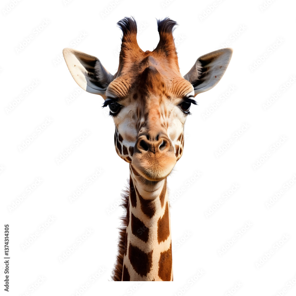 Fototapeta premium Another young giraffe, slightly different pose from previous one