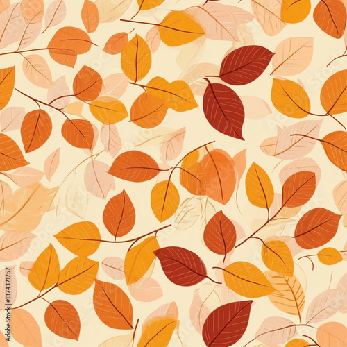 Wallpaper Mural Seamless pattern, tile. Autumn Torontodigital.ca