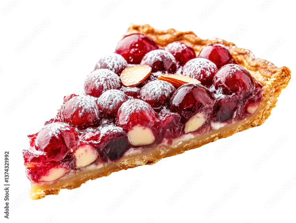 Isolated Cherry Pie Slice Isolated Cherry Pie Slice