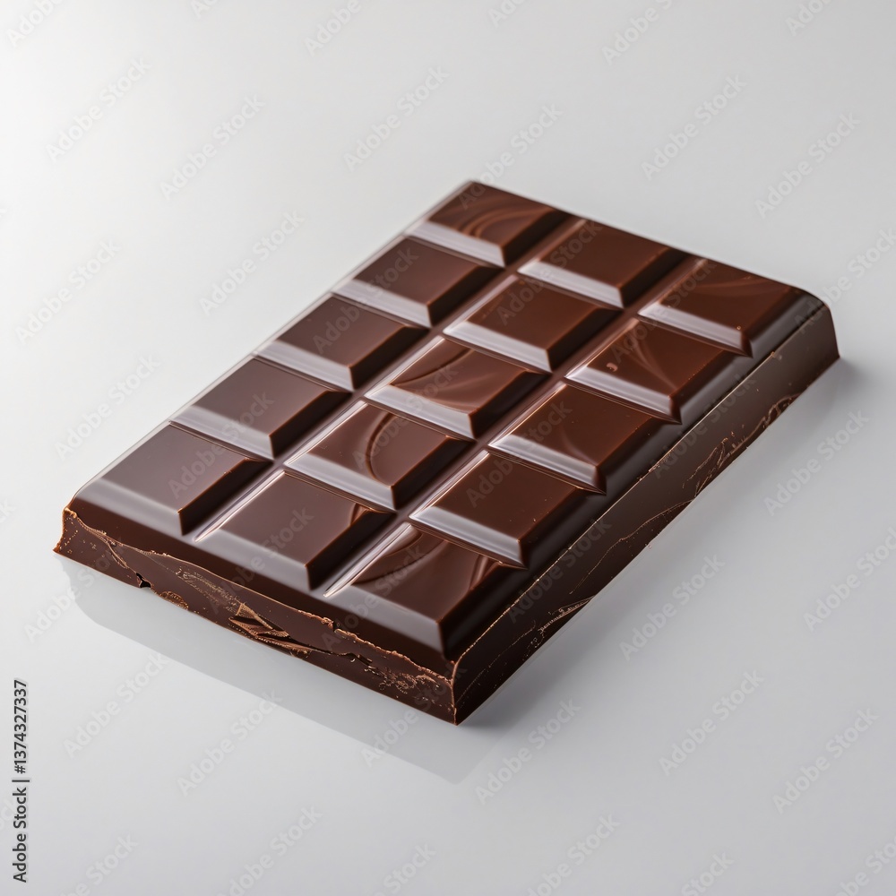 Fototapeta premium dark chocolate bar in white background