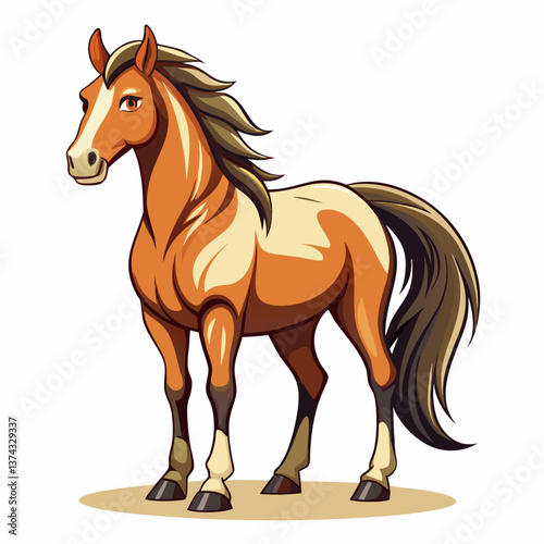 Elegant horse icon vector, perfect for logos, websites, and digital designs. Scalable and crisp.