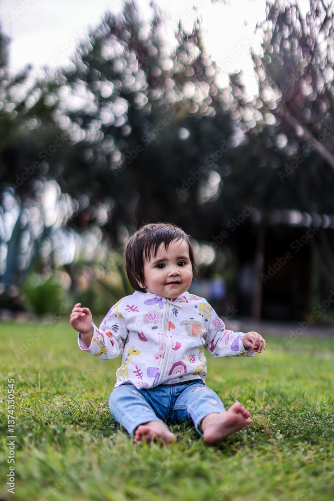 Little girl smiling and playing with bubbles. Little girl smiling and playing with bubbles.