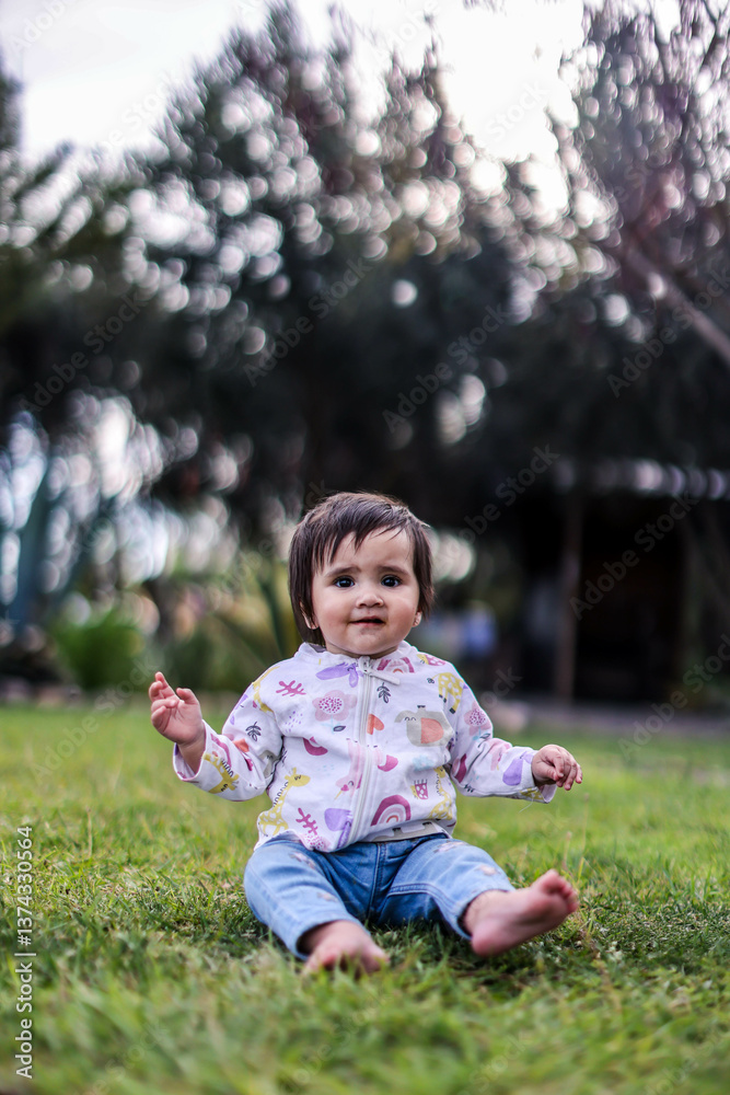 Little girl smiling and playing with bubbles. Little girl smiling and playing with bubbles.