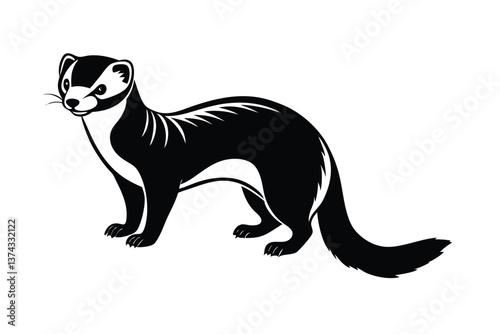 Ferret vector silhouette