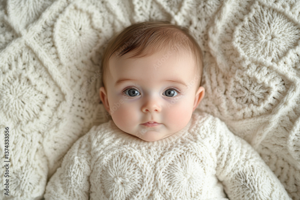 Baby laying on blanket, surrounded by colorful toys. Bright sunlight filters through the window, casting soft shadows on the room's cozy atmosphere. Baby laying on blanket, surrounded by colorful toys. Bright sunlight filters through the window, casting soft shadows on the room's cozy atmosphere.