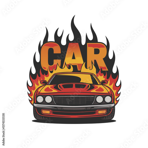 Flaming Car Emblem: A Fiery Tribute to Speed and Power