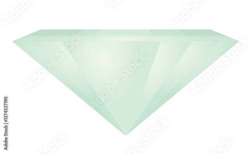 Green diamond isolated. vector illustration