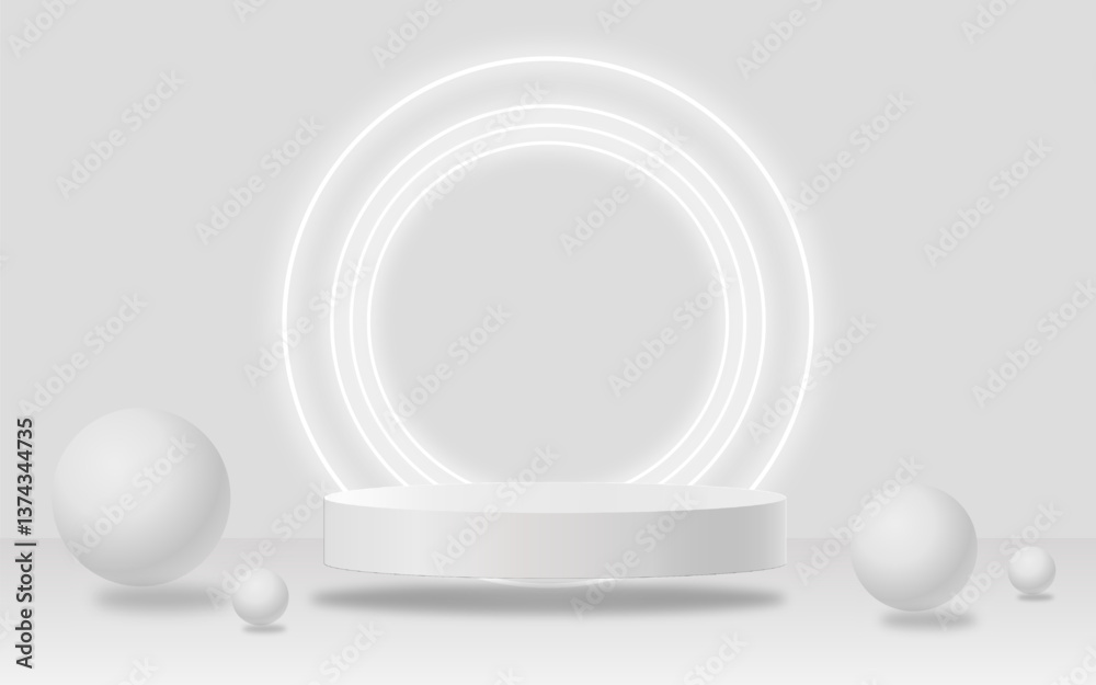 Abstract subtle background. Gray and white leaf platform gray background vector 3d render with podium stand to display cosmetic products 3d stage display white background display Abstract subtle background. Gray and white leaf platform gray background vector 3d render with podium stand to display cosmetic products 3d stage display white background display