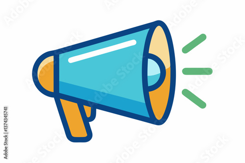megaphone on white background