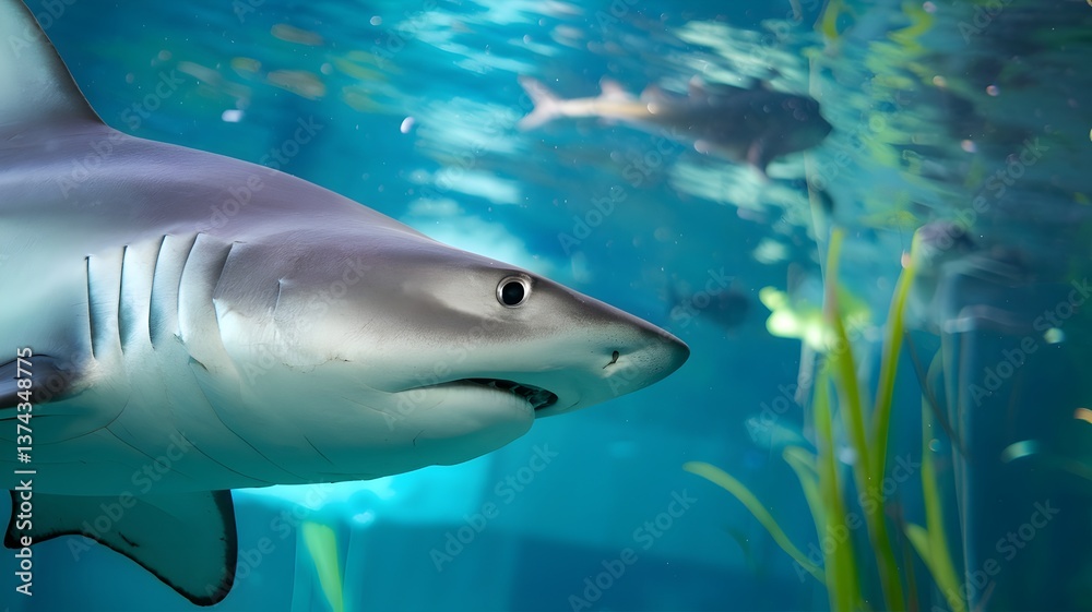 Fototapeta premium Shark swimming underwater