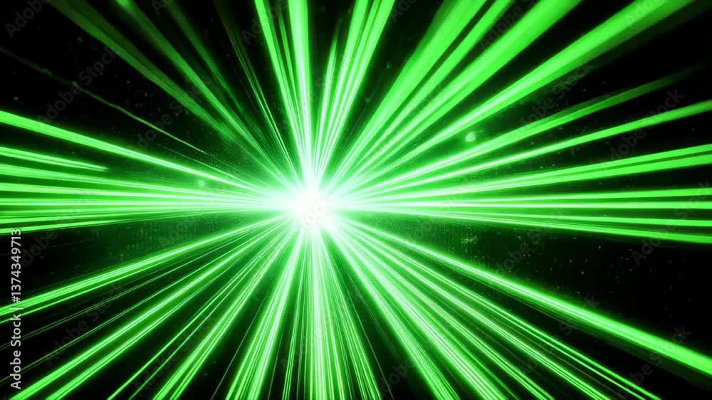 Green light burst creates an impressive visual display during nighttime celebration in an urban environment