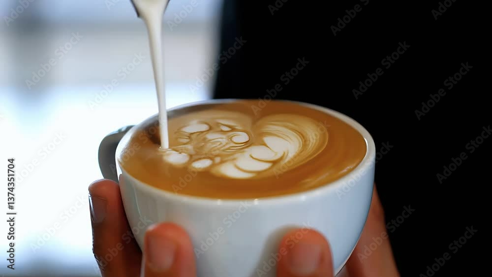 latte art, making coffee