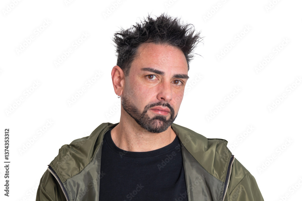 Obraz premium young man 40s isolated on white background