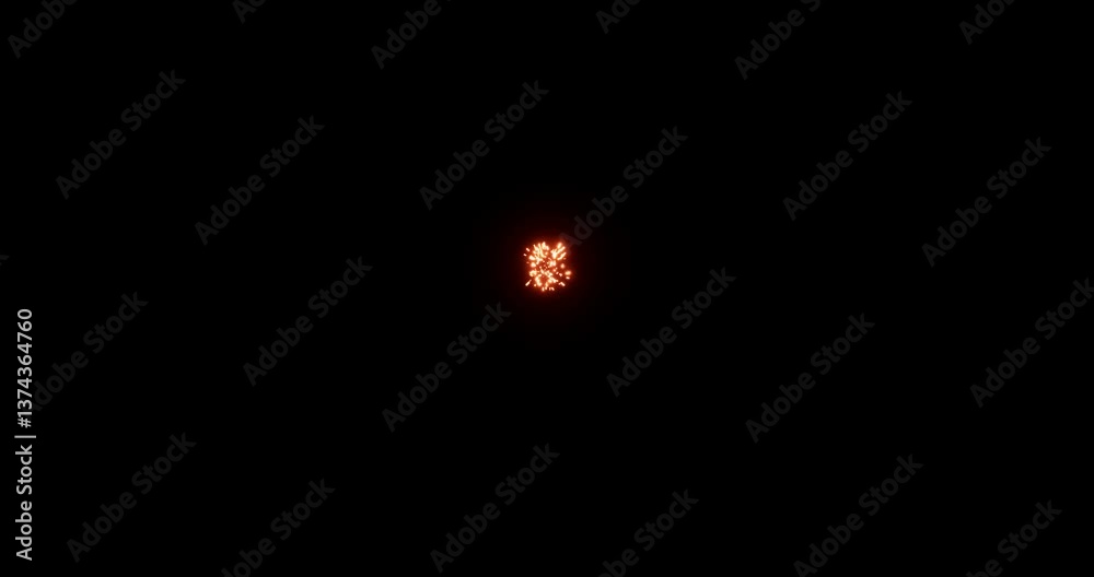 muzzle flash spark effect on black background