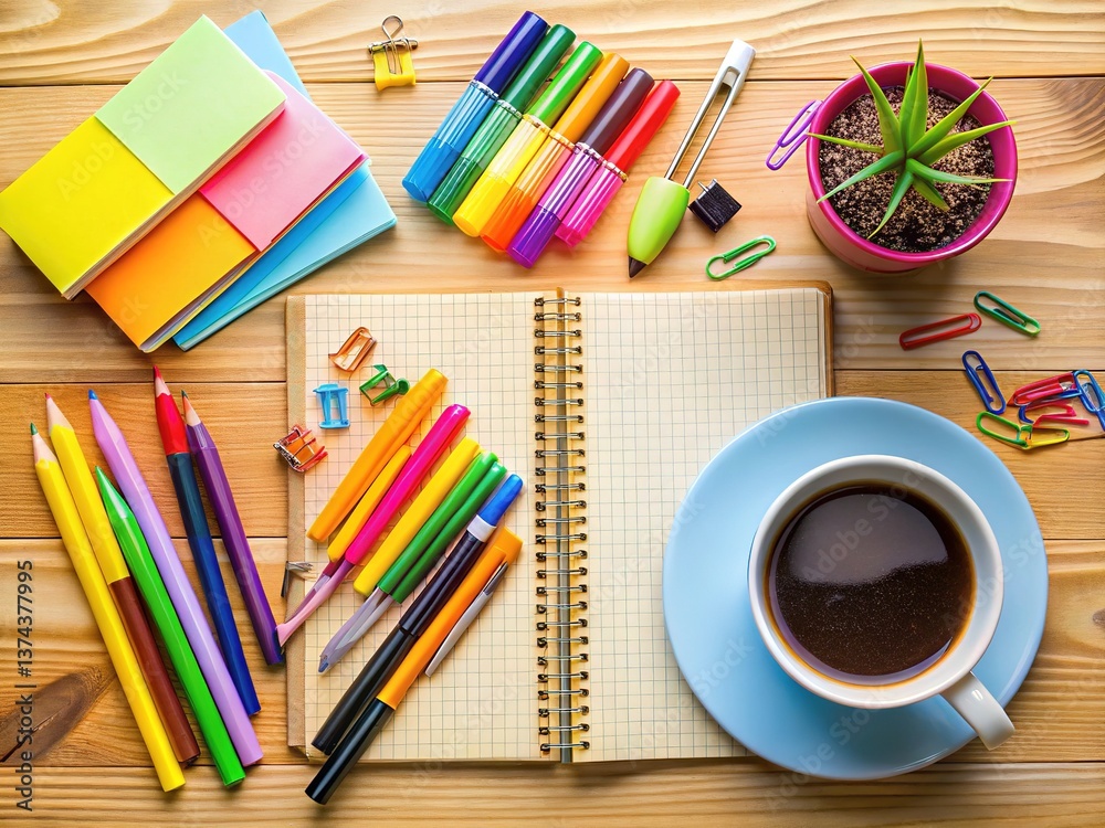 Naklejka premium Stationery Mockup Desk Workspace Design Ideas