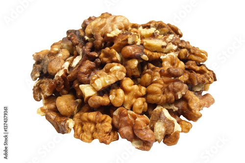 Walnuts isolated on white background
