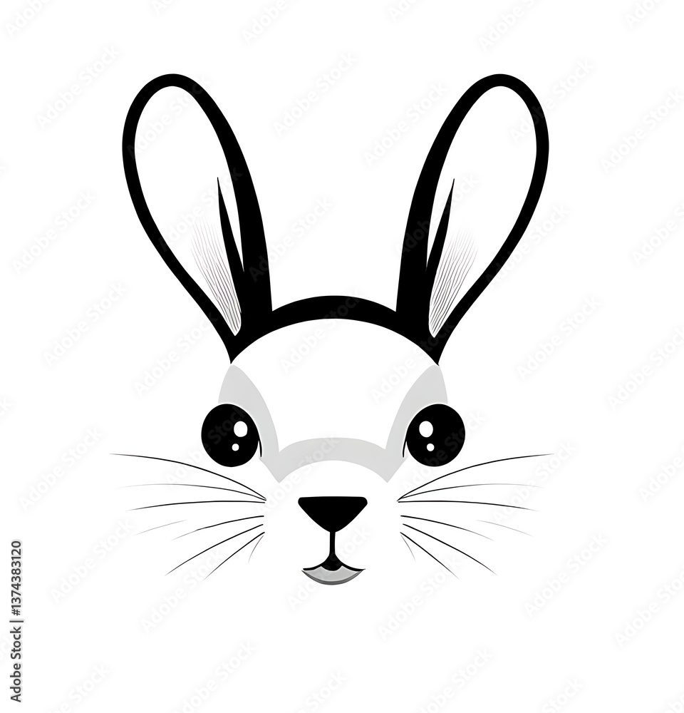 Fototapeta premium vector illustration of a bunny