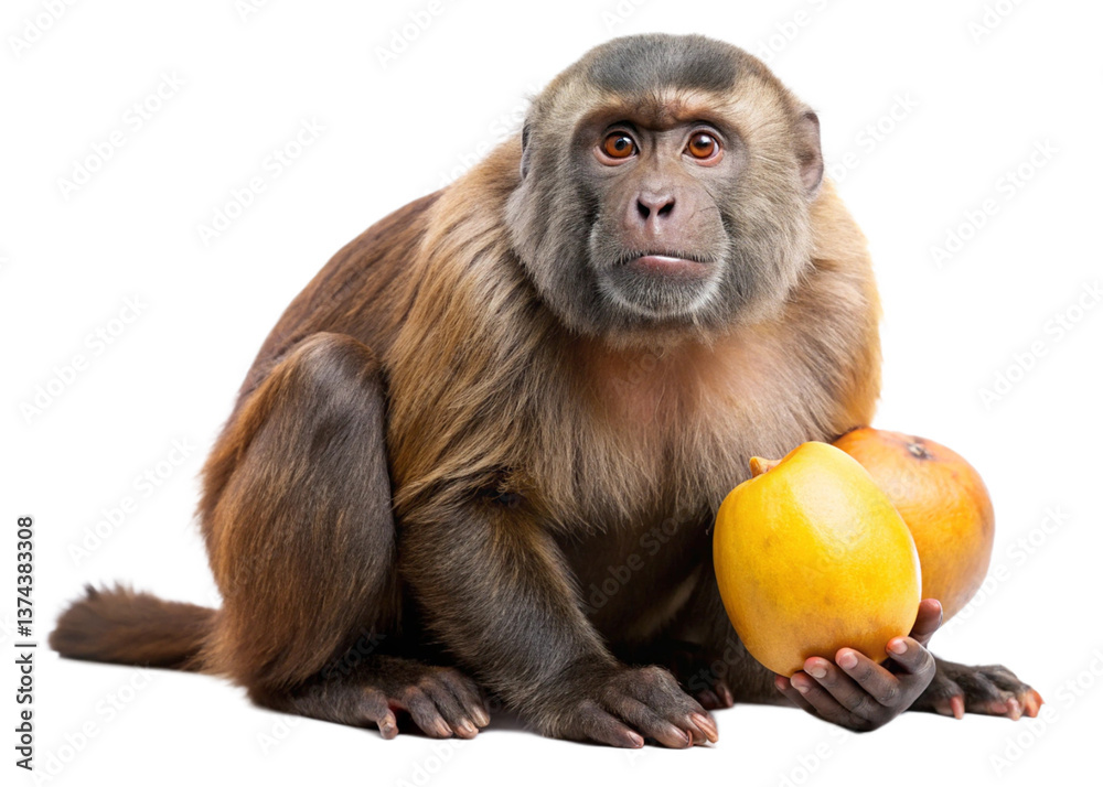 Obraz premium A monkey is catching fruits