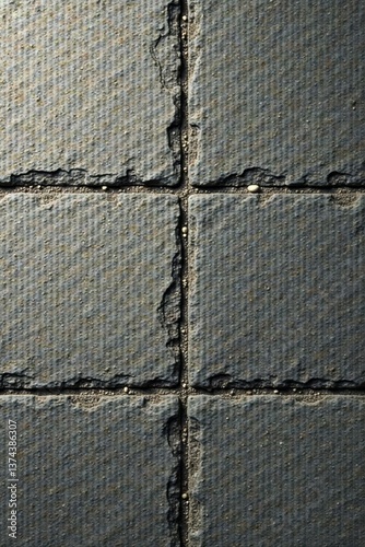 A Detailed Close-Up View of Weathered Stone Pavement Tiles with Subtle Textural Variations and Embedded Small Pebbles