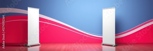 Customizable Roll-Up Bunting Mockup - Design Concept